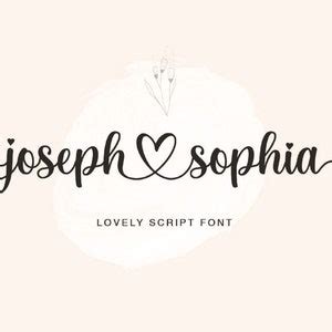 joseph sophia font heart.